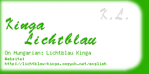 kinga lichtblau business card